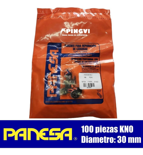 100 Pz Parche Para Reparación De Llanta Panesa Kn0 30mm Full