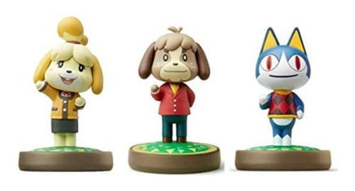 Paquete 3 Figuras Amiibo Animal Crossing Agranel Nuevo Wii U