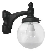 Comprar Farola Aplique Plástico Exterior Polipropileno Globo Burbuja Apto Lámpara Foco Led Luz Día Fría Rosca Edison E27 Color Negro