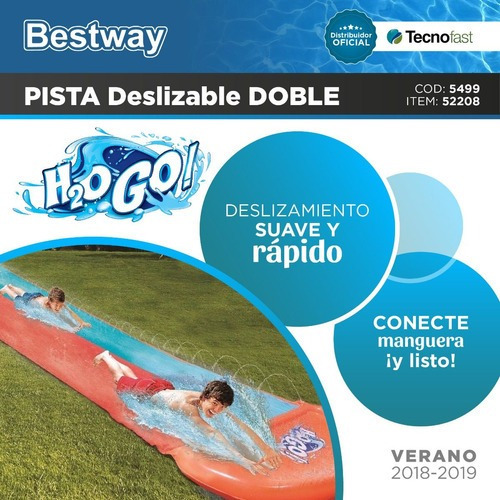 Pista De Agua Para Deslizarse Doble H2o Go Bestway 52208