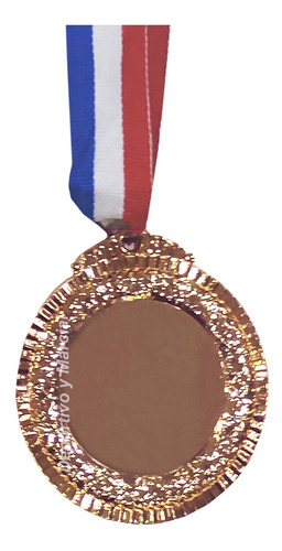 Medalla De Pvc Con Cinta Bronce Plata Dorada Torneos Fiestas