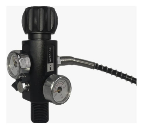 Scuba Fibra Carbono 9lts + Estación De Carga Doble Manómetro