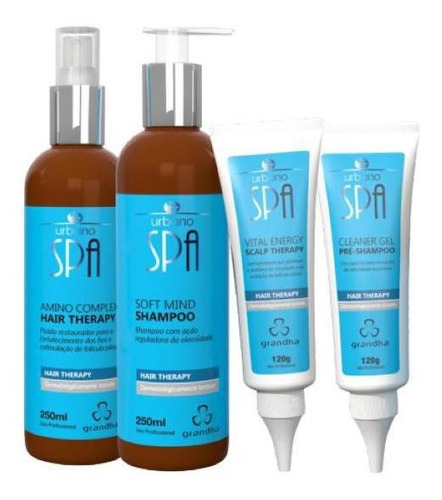 Kit Urbano Spa Blue Grandha Hair Therapy 4 Produtos