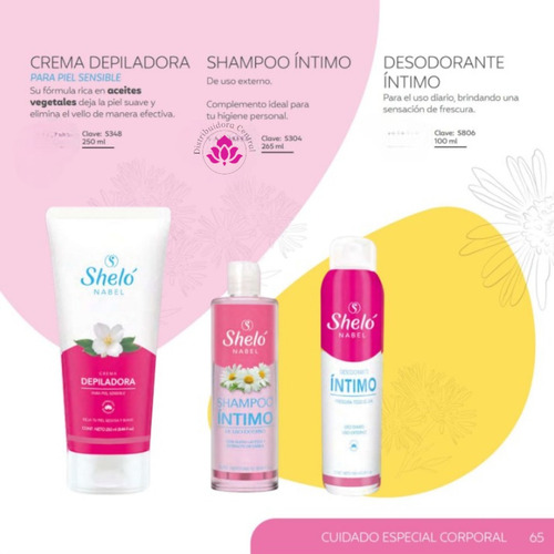 Shampoo Intimo Shelo Nabel® 265ml. 3 Piezas