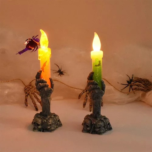 Conjunto De 4 Luzes De Velas Para Centros De Mesa De Natal A
