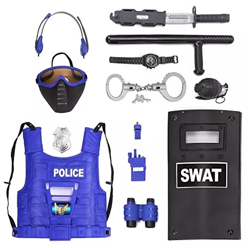 Niños S.w.a.t. Disfraz De Oficial De Policía Juego De Rol De