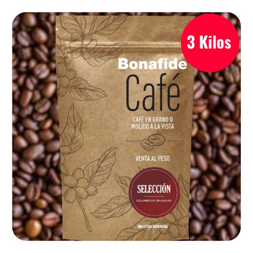 Cafe Bonafide Selección Granos Tostados Colombia Y Brasil 3k