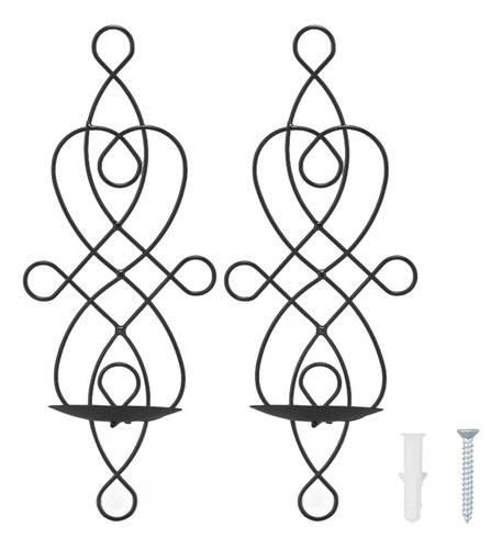 Candelabros De Pared Colgantes De Hierro 2 Juegos De Candela