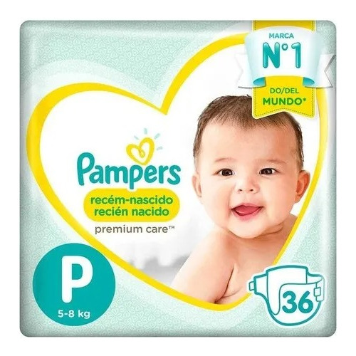 Pampers Recién Nacido Premium Care P Sin Género 36 Unidades