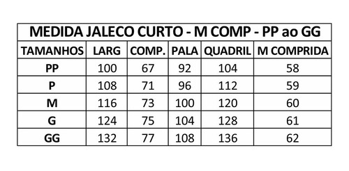 Imagem 7 de 7 de Avental Curto Masculino Oxford Branco Mangas Longas Pp Ao Gg