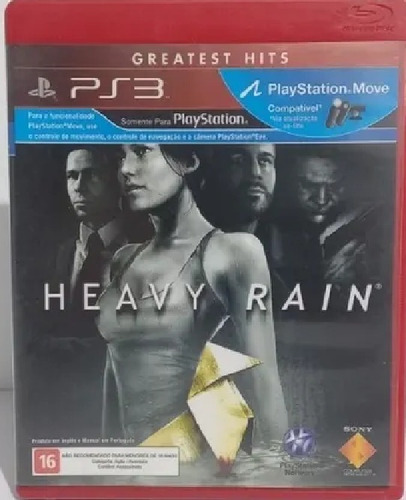 Heavy Rain / Jogo Play3 / Semi-novo / Game Playstation 3