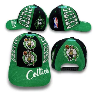 Gorra 3 Paneles Boston Celtics, Clásica, Vintage.