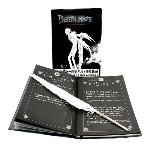 Kit Caderno Death Note + Caneta Pena Cosplay = Frete Grátis