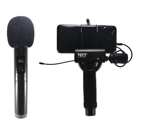 Microfone Sem Fio M15w Com Cabo Para Câmera E Smartphone