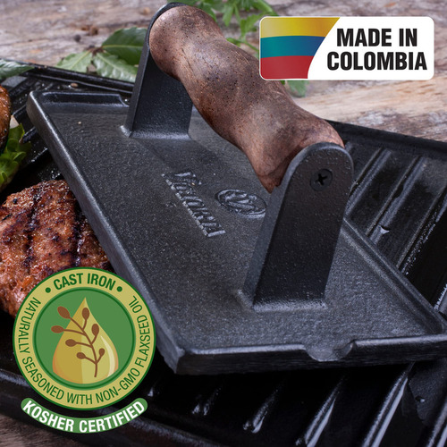 Prensa De Carne Victoria Rectangular De Hierro Fundido Con M