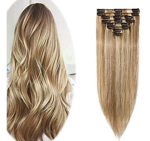 Hairro 100% Humano Clip En Extensiones Delgada 10 Z5kj3