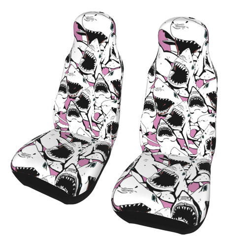 Funda Asiento Automovil Patron Diente Tiburon Para Mujer Al