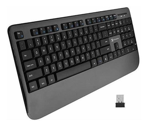 Teclado Inalámbrico Ergonómico Reposamuñecas  Comodi...