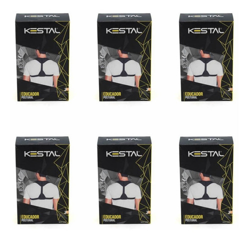 Imagem 1 de 1 de Kestal Educador Postural Preto G-119 (kit C/06)