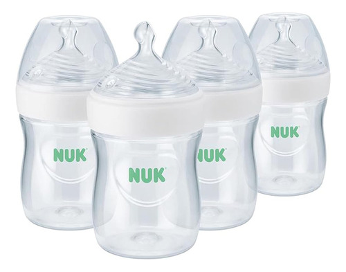 Nuk Simply Natural Biberón Con Safetemp, 5 Oz, 4 Count Pack