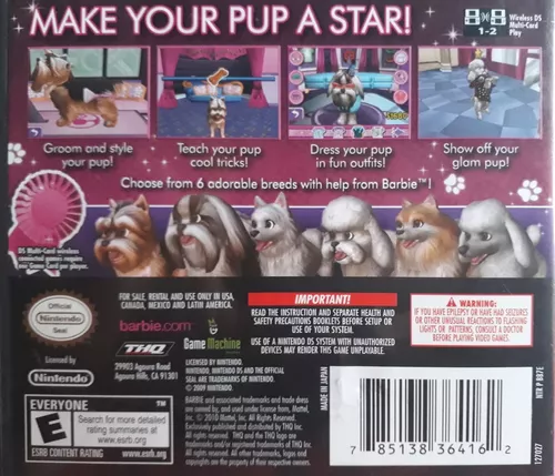 Jogo Nintendo Ds Barbie Groom And Glam Pups - Thq em Promoção na Americanas
