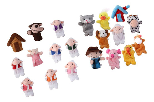 Wolf \u0026 + Old Farm Animals Finger Puppets Kids Favour