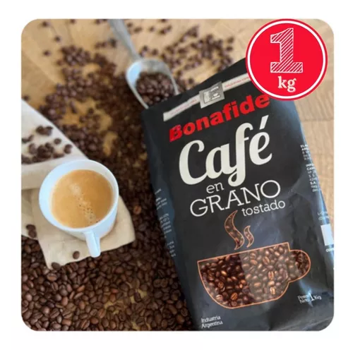 Cafe Bonafide En Grano Tostado Pack X 3 X 1 Kg Negro