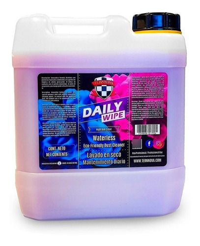 Lavado En Seco - Waterless Sin Agua 20 L Daily Wipe Ternnova