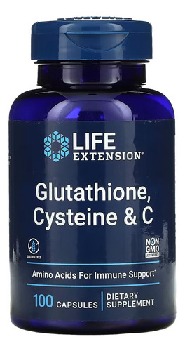 Glutation + Cisteina Plus +vit C 750mg Max Fuerza 100u-détox