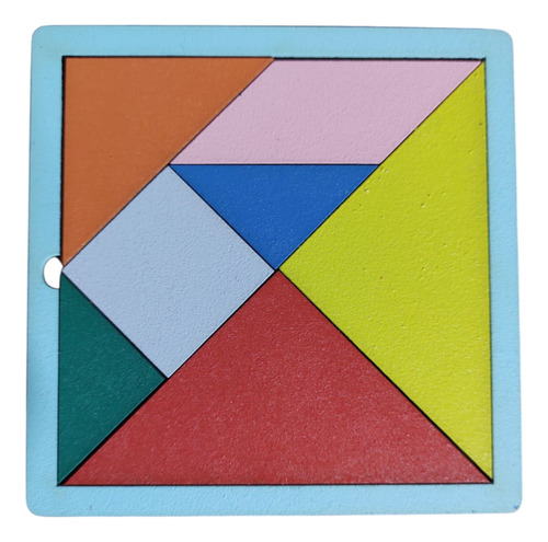 Tangram Puzzle Juego Matemáticas Didáctico Mdf Madera