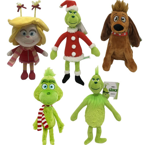 5pcs Christmas Grinch Muñeca Peluche Juguete Niños Regalo