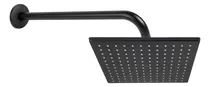 Comprar Kit De 4 Regaderas Cuadrada Con Brazo Y Chapetón Urrea Negro Negro Mate