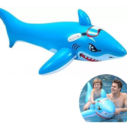 Tiburon Flotador Inflable Bote Pileta Chicos Juego Animal