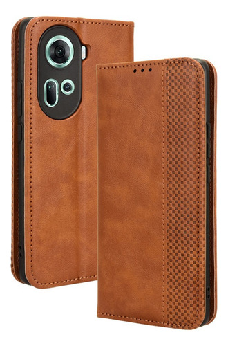 For Oppo Reno11 5g Vintage Wallet Card Slot Shockproof Case