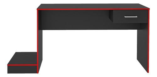 Mesa De Computadora Gamer: Escritorio De 160 Cm En Mdp Negro