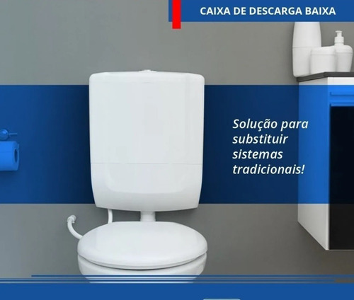 Imagem 4 de 4 de Caixa De Descarga Baixa Duplo Acionamento Branca Astra Cb1