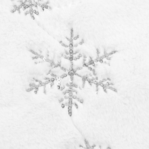 Faldón Para Árbol De Navidad Blanco Plateado De 35.4 Pulgada