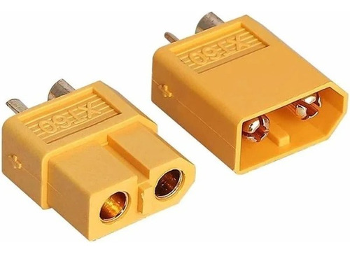 Par De Conector Xt60 Macho Y Hembra Para Batería Lipo Dron