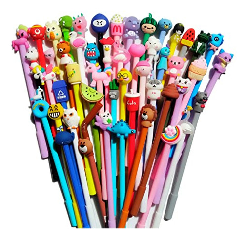 24 Pack Blue Gel Pens Creative Cartoon Stationery Stude...