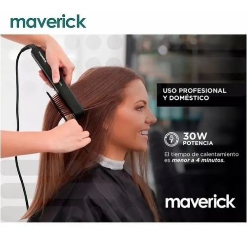 Imagen 2 de 3 de Planchita De Pelo Profesional Maverick 30w Ceramica