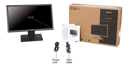 Monitor Acer 21.5 V6 V226hql Hdmi - Vga Fhd 1920 X 1080