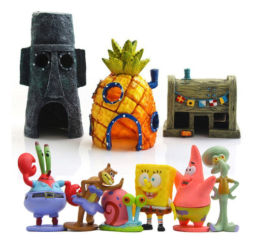 Figura Decorativa De La Serie Bob Esponja Kit 9