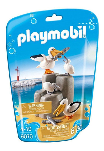 Playmobil Animais Marinhos - Família Pelicano - 8 Pc - 9070