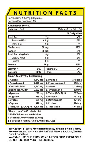 Imagen 4 de 4 de Proteina Limpia Whey Iso 100% Natural 25g Bcca Glutamina