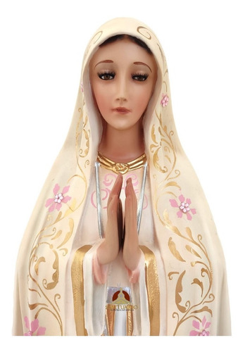Virgen De Fátima, Figura  De Fibra De Vidrio De 1.10 M.