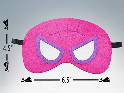Hero set Pink ojos máscara & capa héroe super heroe disfraz Cape máscara jga heroína