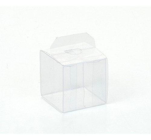 Caja Cubo Pvc Cristal 6x6x6cm (x50u) Souvenir Macarons 102c