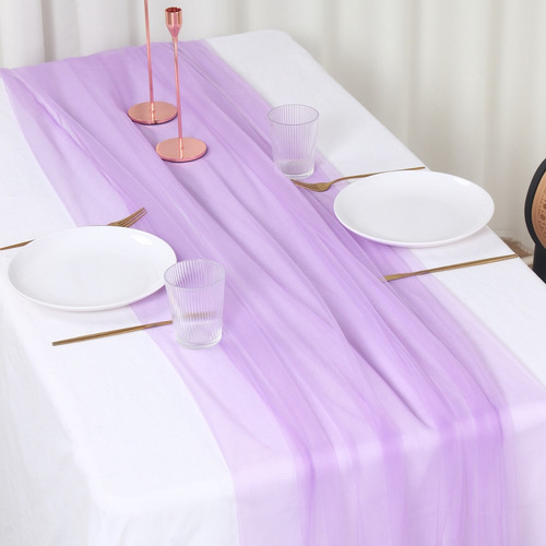 1.6*3m Rollos De Tela Organza Cortina De Decoración De Boda Color Lavanda