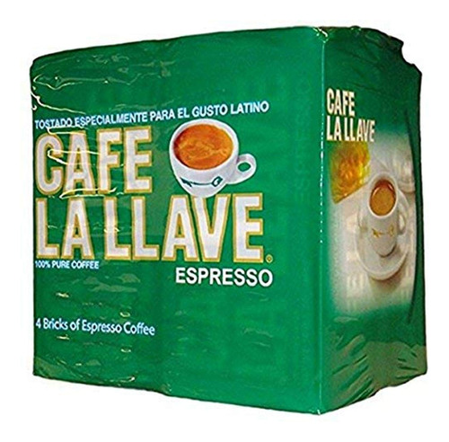 Cafe La Llave Espresso, Tostado Oscuro, Molido Fino, Ladrill