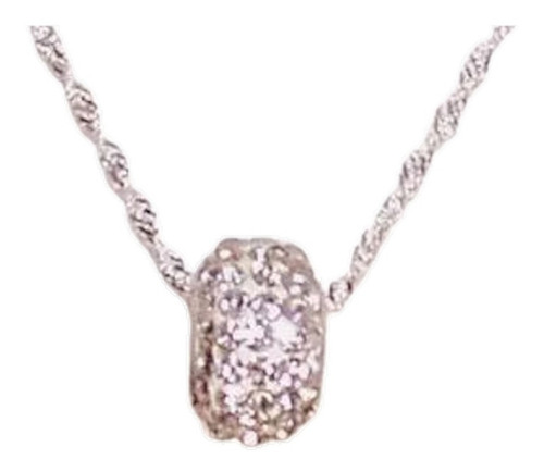 Imagen 1 de 5 de Dije Dona Plata C/ Cubic 7x12mm